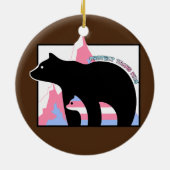 Trans-Kinder mama Beer Transgender beschermen Keramisch Ornament (Achterkant)