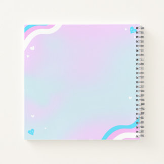 Trans kunstillustratie in spiraalnotitieboek notitieboek
