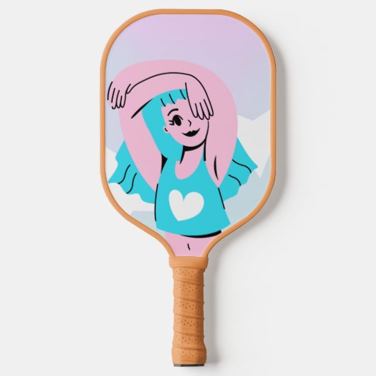 trans kunstontwerp op pickleball-paddle pickleball paddle (Voorkant)