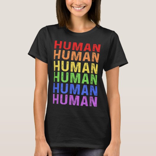 Trans LGBT Q Ally Rights Human Transgender Pride P T-shirt (Voorkant)