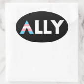 Trans-LGBTQ transgender LGBT Ovale Sticker (Tas)