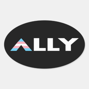 Trans-LGBTQ transgender LGBT Ovale Sticker