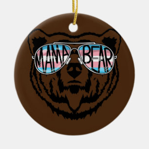 Trans Mama Beer Proud Mam Ally Transgender Keramisch Ornament