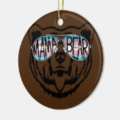 Trans Mama Beer Proud Mam Ally Transgender Keramisch Ornament (Links)