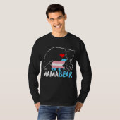 Trans Mama Beer Proud Mam Rainbow Transgender Moth T-shirt (Voorkant volledig)