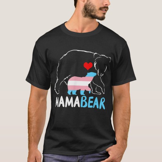 Trans Mama Beer Proud Mam Rainbow Transgender Moth T-shirt (Voorkant)