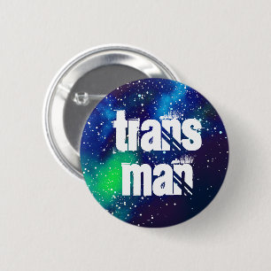 Trans Man  melkwegidentiteit Ronde Button 5,7 Cm