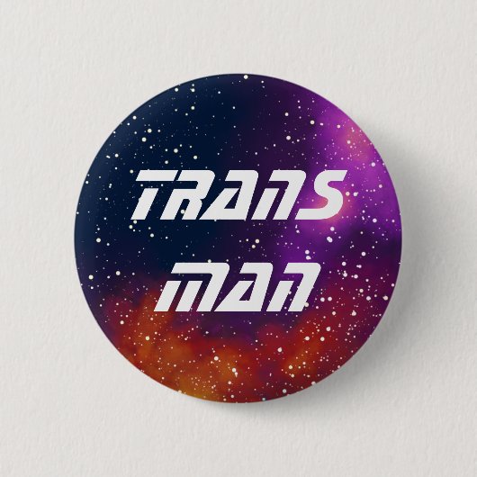 Trans Man  melkwegidentiteit Ronde Button 5,7 Cm (Voorkant)
