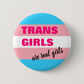 Trans-meisjes zijn echte meisjes die hun vlag voer ronde button 5,7 cm