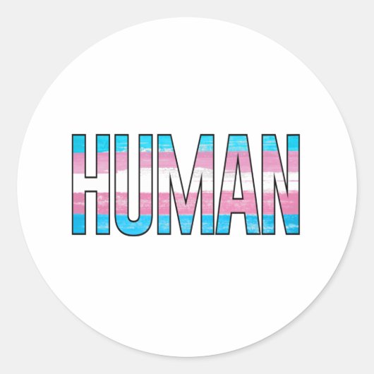 Trans Mens Ronde Sticker (Voorkant)