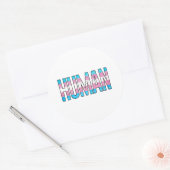 Trans Mens Ronde Sticker (Envelop)