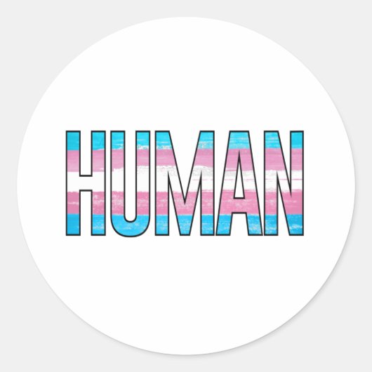 Trans Mens Ronde Sticker (Voorkant)