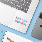 Trans Mens Sticker (Laptop met iPhone)