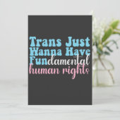 Trans Mens Willen Fundamentele Mensenrechten Hebbe Aankondiging (Staand voorkant)