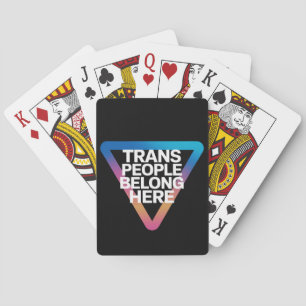 Trans Mensen Behoren Pride Gay Rechten Respect Tra Pokerkaarten