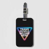 Trans mensen horen bij Pride Gay Rights Respect Tr Bagagelabel (Voorkant (verticaal))