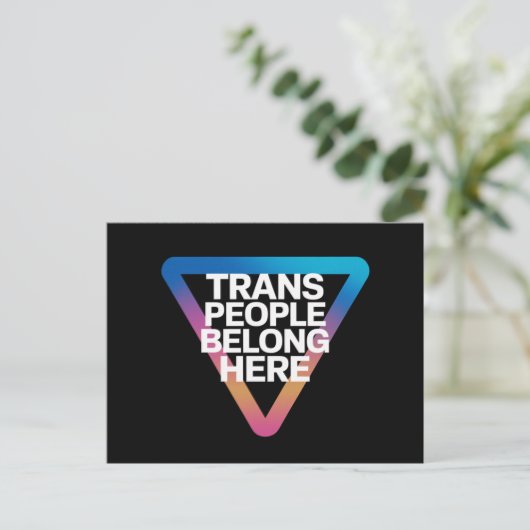 Trans mensen horen bij Pride Gay Rights Respect Tr Briefkaart (Staand voorkant)