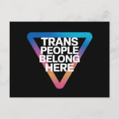 Trans mensen horen bij Pride Gay Rights Respect Tr Briefkaart (Voorkant)