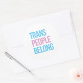 Trans mensen horen erbij ronde sticker (Envelop)