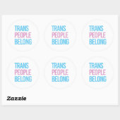 Trans mensen horen erbij ronde sticker (Vel)