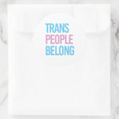 Trans mensen horen erbij ronde sticker (Tas)