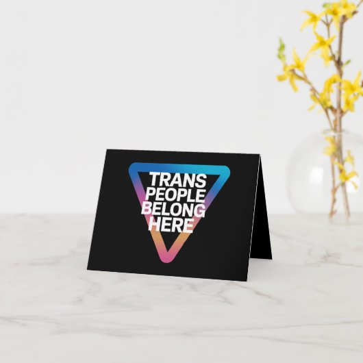 Trans Mensen Thuishoren Pride Gay Rechten Respect Kaart (Gele Bloem)