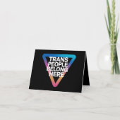 Trans Mensen Thuishoren Pride Gay Rechten Respect Kaart (Voorkant)