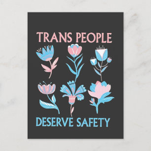 Trans mensen verdienen Safety Pride maand LGBTQ Feestdagenkaart