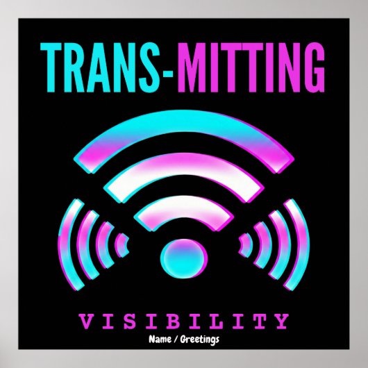 Trans-mitterende Zichtbaarheid Moderne Storing Tra Poster (Voorkant)
