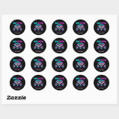 Trans-mitterende Zichtbaarheid Moderne Storing Tra Ronde Sticker (Vel)