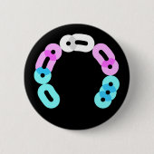 Trans Morse Code Arc Ronde Button (Voorkant)