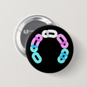 Trans Morse Code Arc Ronde Button (Voorkant /achterkant)