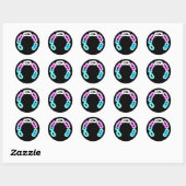 Trans Morse Code Arc Ronde Sticker (Vel)