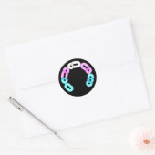 Trans Morse Code Arc Ronde Sticker (Envelop)