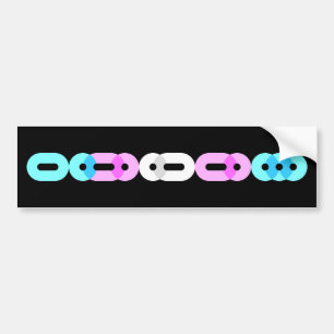Trans Morse Code Bar Donkere Bumpersticker
