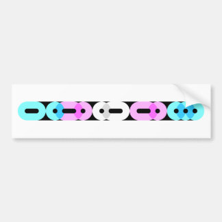Trans morsecode balk licht bumpersticker