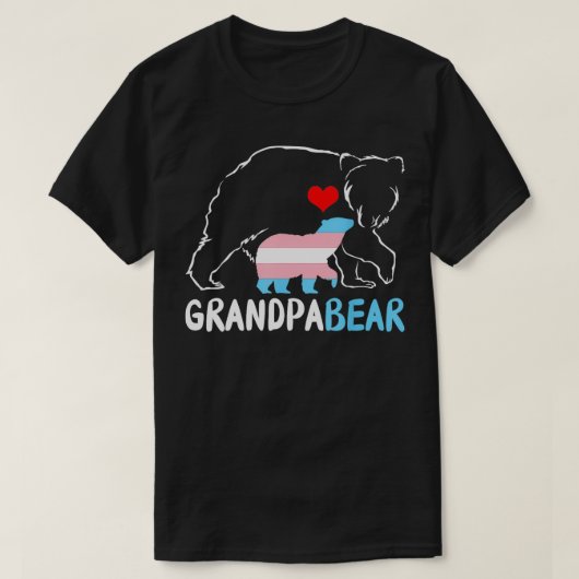 Trans Opa Beer Trots Pap Regenboog Transgender F T-shirt (Design voorkant)