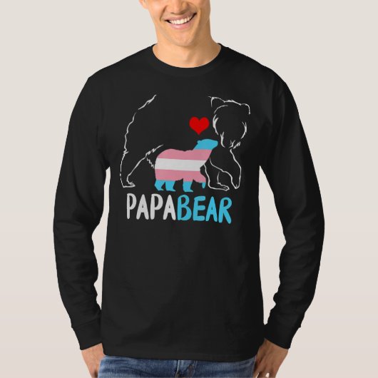 Trans Papa Beer Proud Pap Rainbow Transgender Fath T-shirt (Voorkant)
