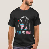Trans Papa Beer Vrij Pap Hugs Rainbow Transgender T-shirt (Voorkant)