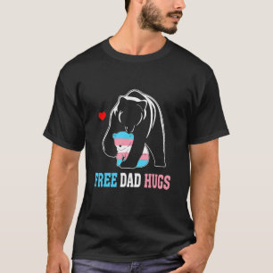 Trans Papa Beer Vrij Pap Hugs Rainbow Transgender T-shirt