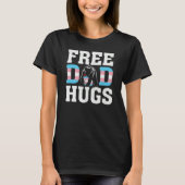 Trans Papa Beer Vrij Pap Hugs Rainbow Transgender T-shirt (Voorkant)