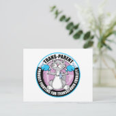 Trans-Parent Cat Fighter Briefkaart (Staand voorkant)