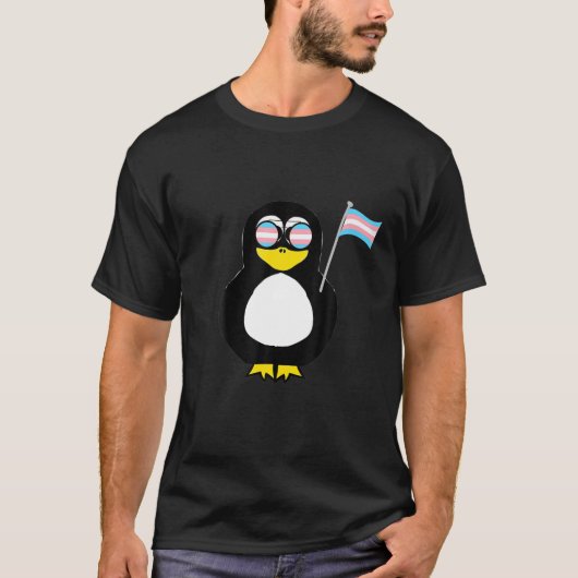 Trans-pinguïn Transgender Pride Transexual Water B T-shirt (Voorkant)