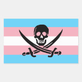 Trans Pirate Pride Sticker (Voorkant)
