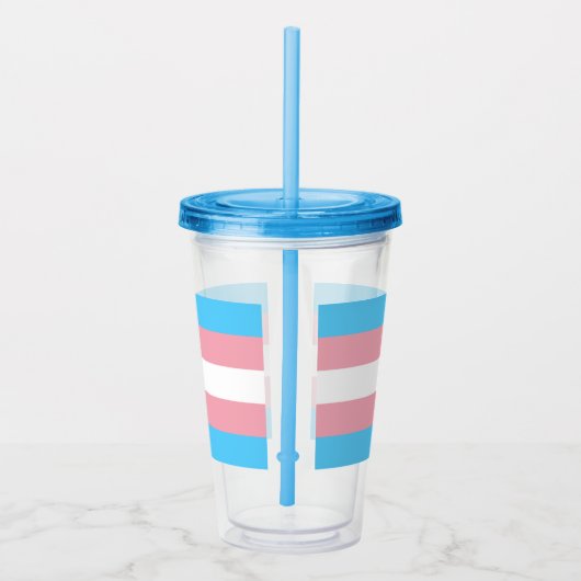 Trans Pride. Acryl Drinkbeker (Rechts)