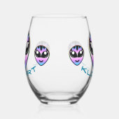 Trans Pride Alien Stemless wijnglas Zonder Voet (Rechts)