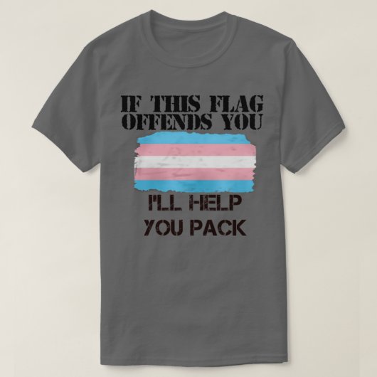 Trans Pride als deze vlag u aanbiedt zal u helpen T-shirt (Design voorkant)