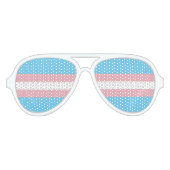 Trans Pride. Aviator Zonnebril (Voorkant)