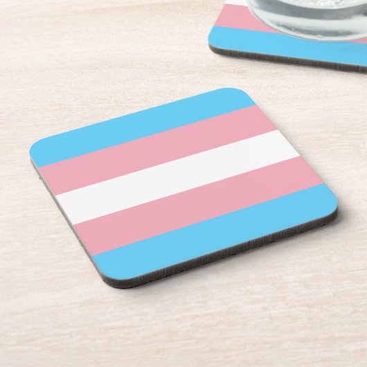 Trans Pride. Bier Onderzetter (Linkerzijde)