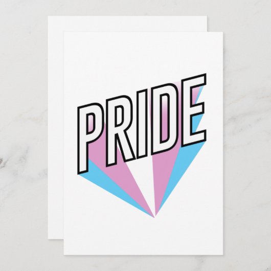 Trans Pride Burst Feestdagenkaart (Voorkant / Achterkant)